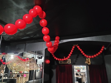 Colliers perles géantes en ballons rouges